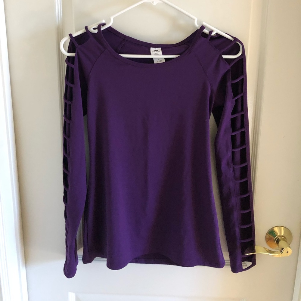 NWOT Purple Fabletics Workout Longsleeve